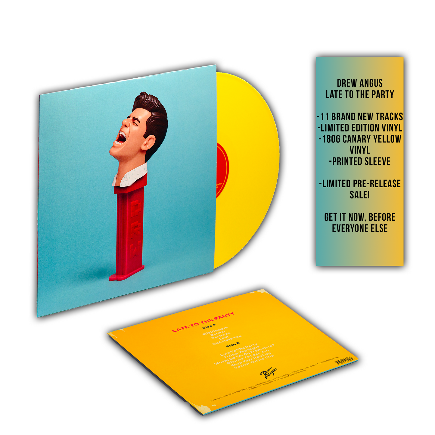 Drew Angus - Late to the Party - 1ST EDITION VINYL